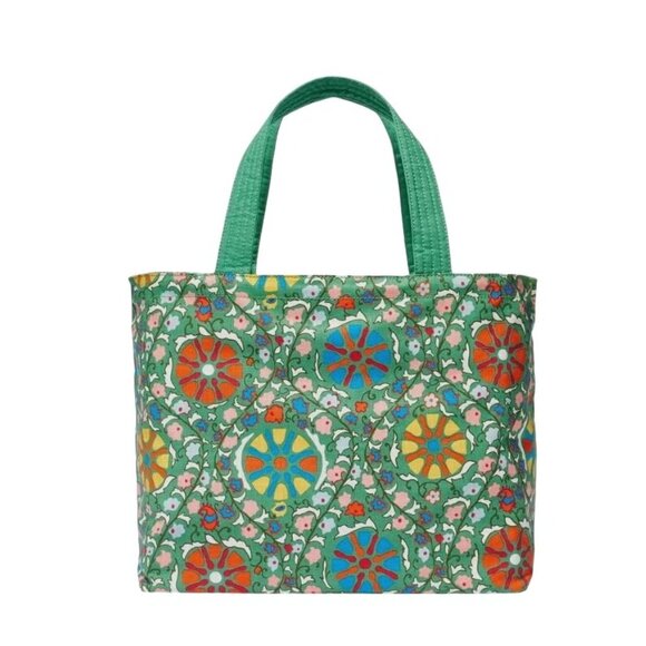 Rhode Target Zinnia Floral Print Tote Bag Women's Multicolor Zip Pocket Everyday - Picture 1 of 11